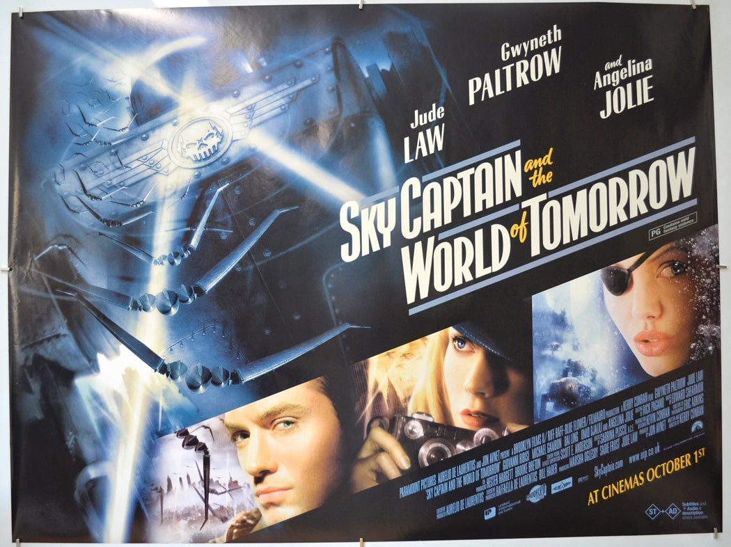 Sky Captain And The World Of Tomorrow Original Quad Poster - Film Poster - Movie Poster  