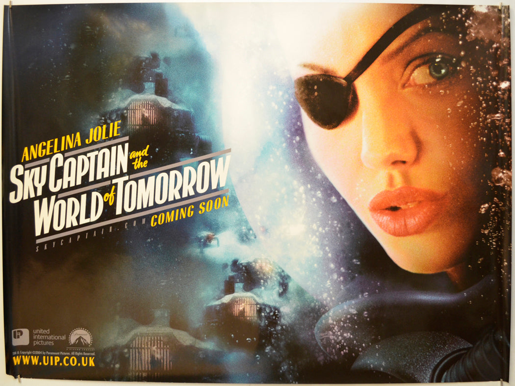 Sky Captain And The World Of Tomorrow  (Angelina Jolie Teaser Version) Original Quad Poster - Film Poster - Movie Poster  