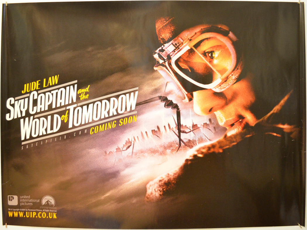 Sky Captain And The World Of Tomorrow  (Jude Law Teaser Version) Original Quad Poster - Film Poster - Movie Poster  