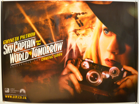 Sky Captain And The World Of Tomorrow  (Gwyneth Paltrow Teaser Version) Original Quad Poster - Film Poster - Movie Poster  