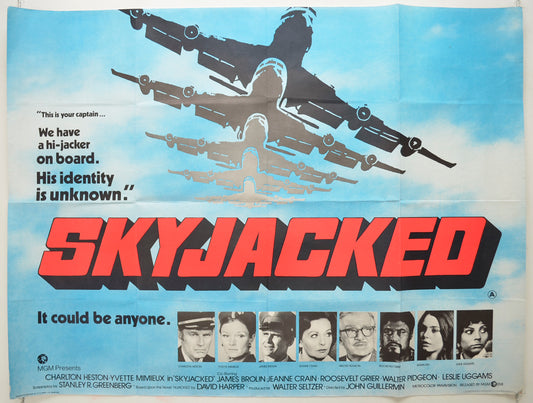 Skyjacked Original Quad Poster - Film Poster - Movie Poster  