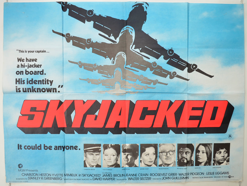 Skyjacked   Original Quad Poster - Film Poster - Movie Poster 