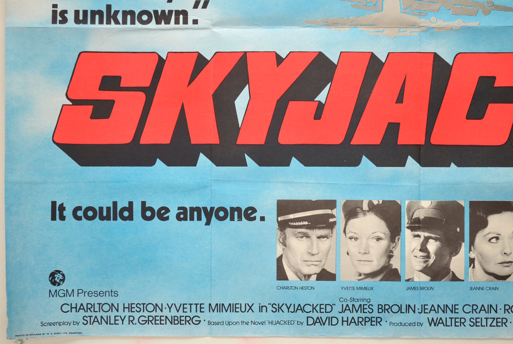 SKYJACKED (Bottom Left) Cinema Quad Movie Poster 