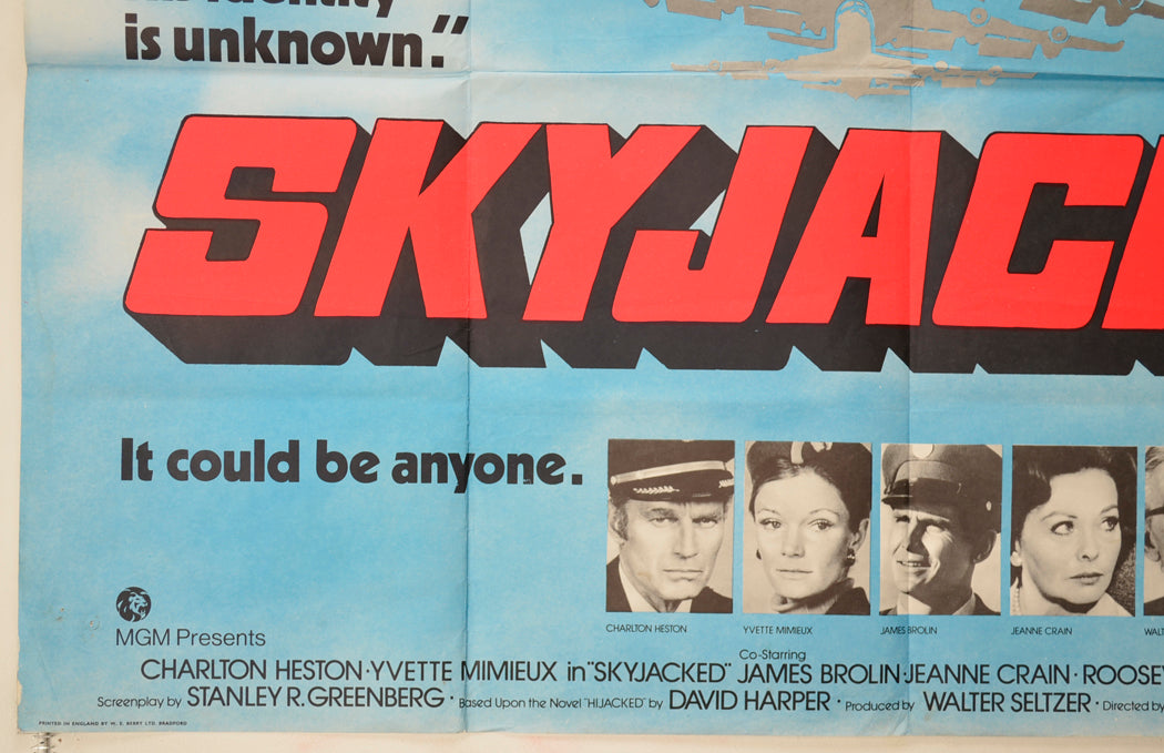 SKYJACKED (Bottom Left) Cinema Quad Movie Poster 