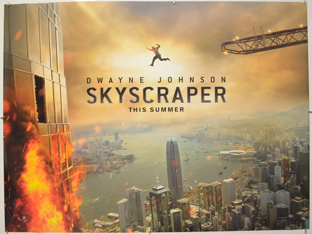 Skyscraper (Teaser / Advance Version)  Original Quad Poster - Film Poster - Movie Poster