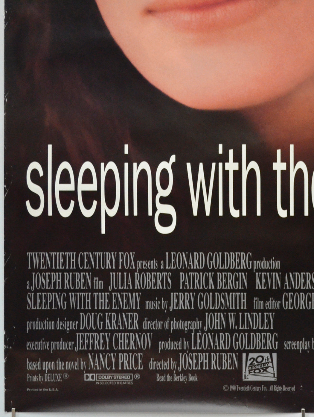 SLEEPING WITH THE ENEMY (Bottom Left) Cinema One Sheet Movie Poster 