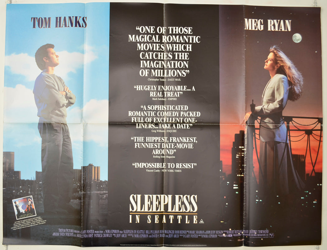 Sleepless In Seattle   Original Quad Poster - Film Poster - Movie Poster 