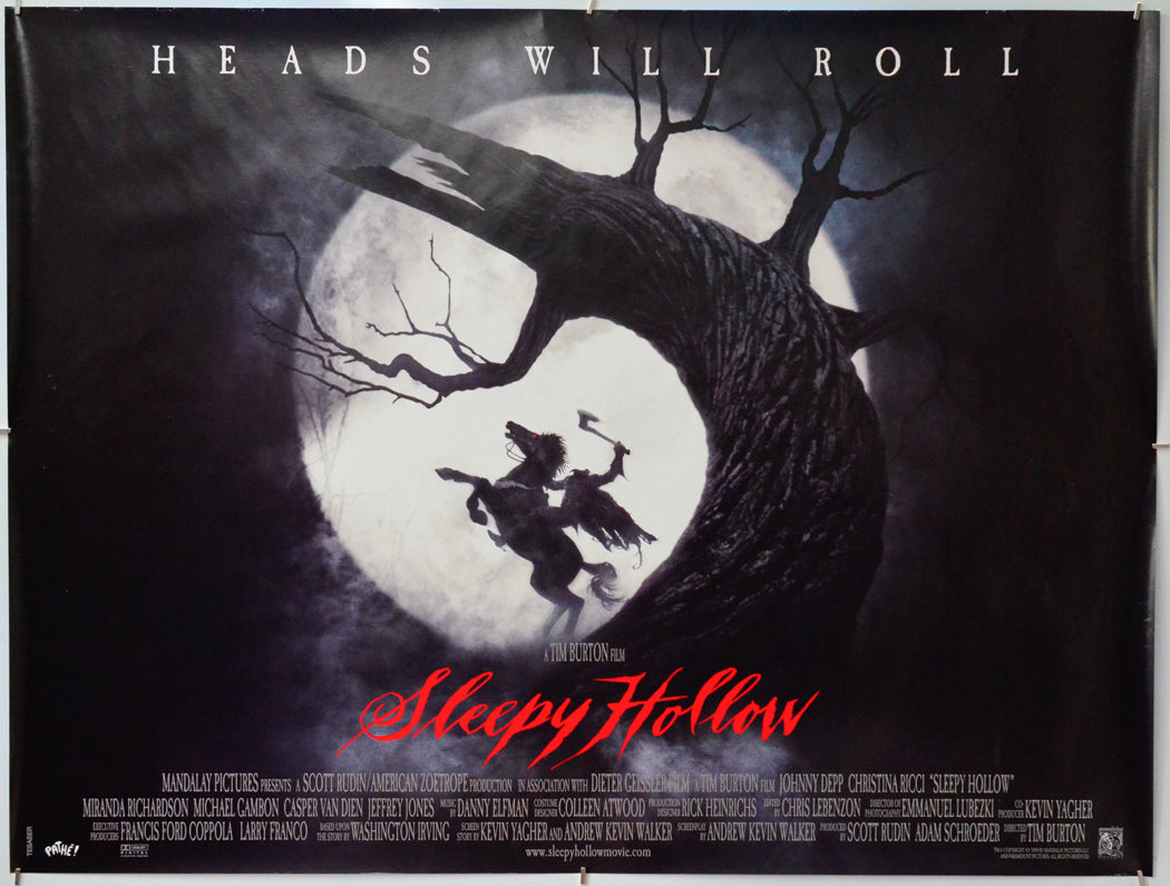 Sleepy Hollow - Original Quad Poster - Film Poster - Movie Poster