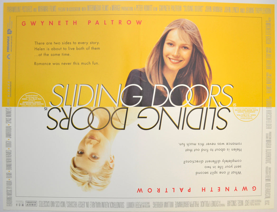 Sliding Doors Original Mini Quad Poster - Film Poster - Movie Poster