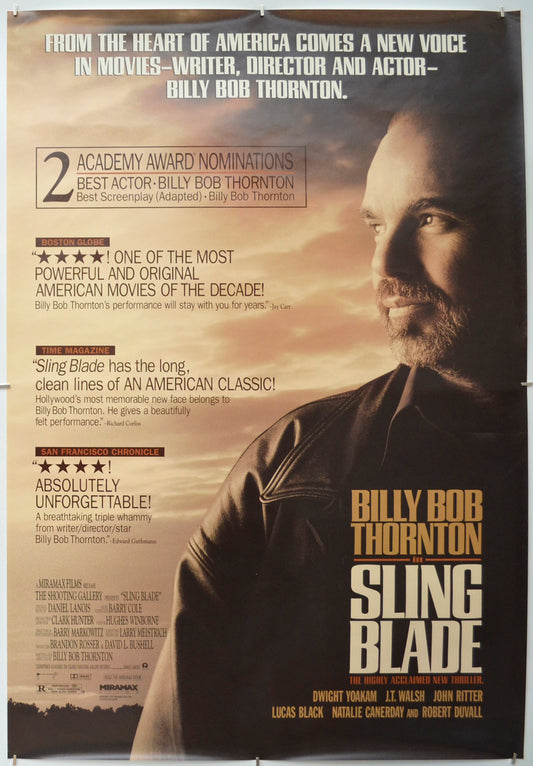 Sling Blade  (Reviews Version)   Original One Sheet Poster - Film Poster - Movie Poster