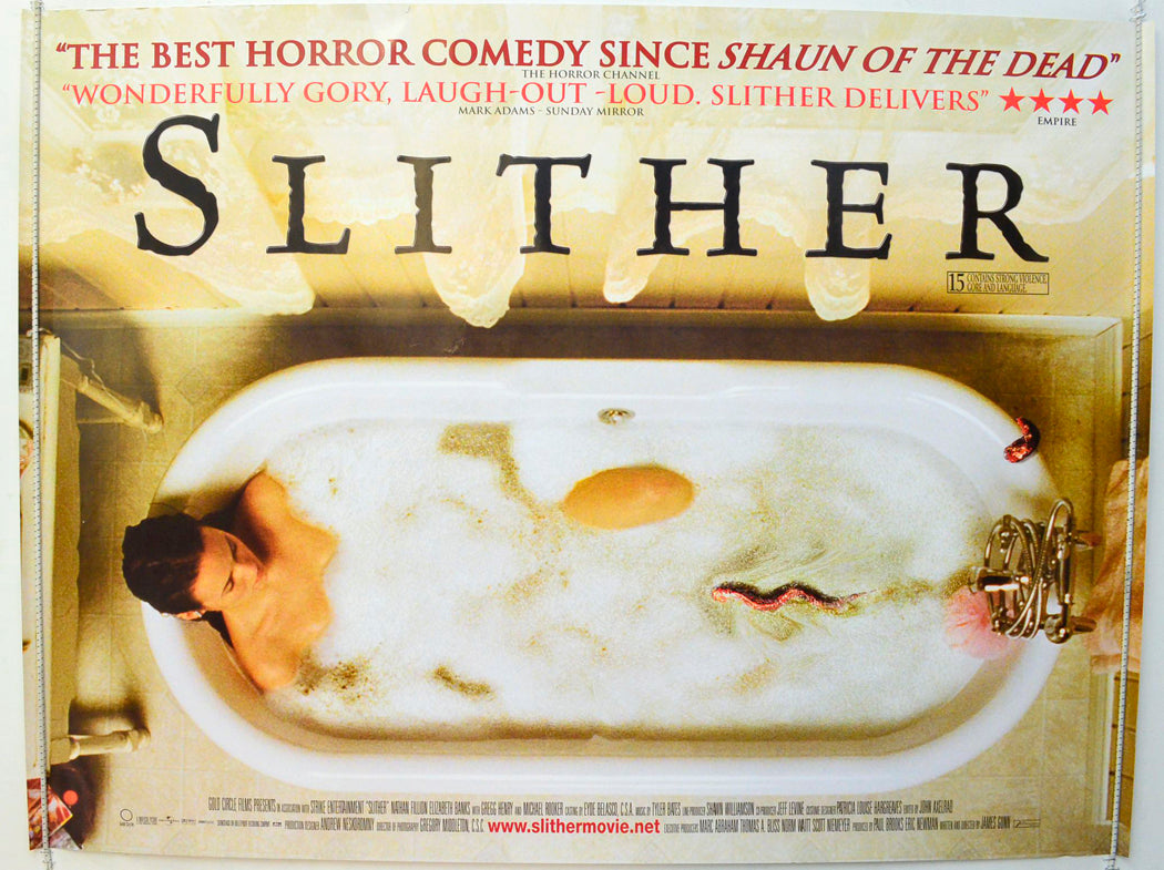 Slither Original British Quad Poster - Film Poster - Movie Poster 