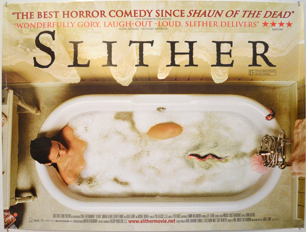 Slither Original Quad Poster - Film Poster - Movie Poster  