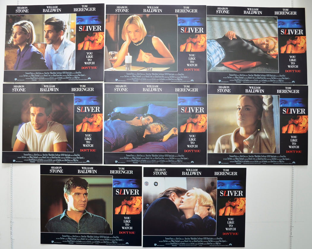 Sliver  Set of 8 Original Cinema Lobby Cards 