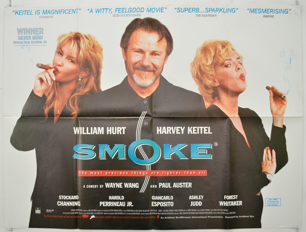 Smoke   Original Quad Poster - Film Poster - Movie Poster 