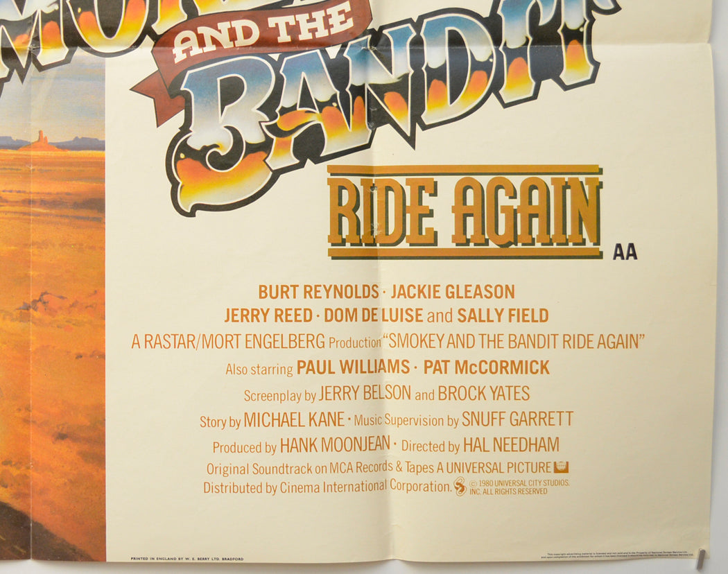 SMOKEY AND THE BANDIT RIDE AGAIN (Bottom Left) Cinema Quad Movie Poster 