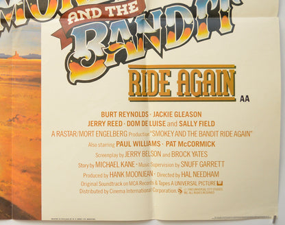 SMOKEY AND THE BANDIT RIDE AGAIN (Bottom Left) Cinema Quad Movie Poster 