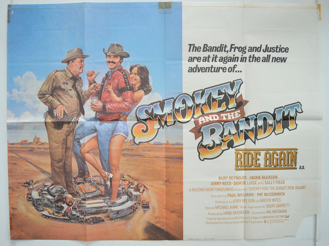 Smokey And The Bandit Ride Again  Original British Quad Poster - Film Poster - Movie Poster 