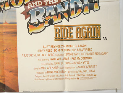 SMOKEY AND THE BANDIT RIDE AGAIN (Bottom Right) Cinema Quad Movie Poster 