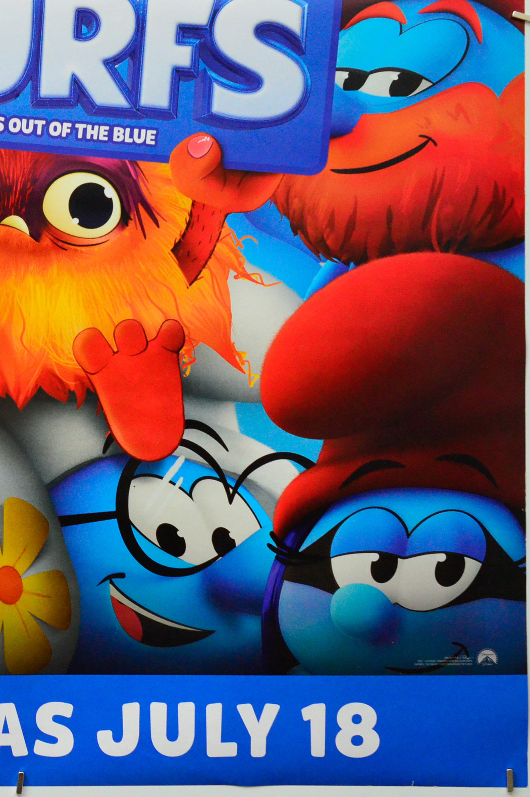 Smurfs (Bottom Right) Cinema One Sheet Movie Poster 