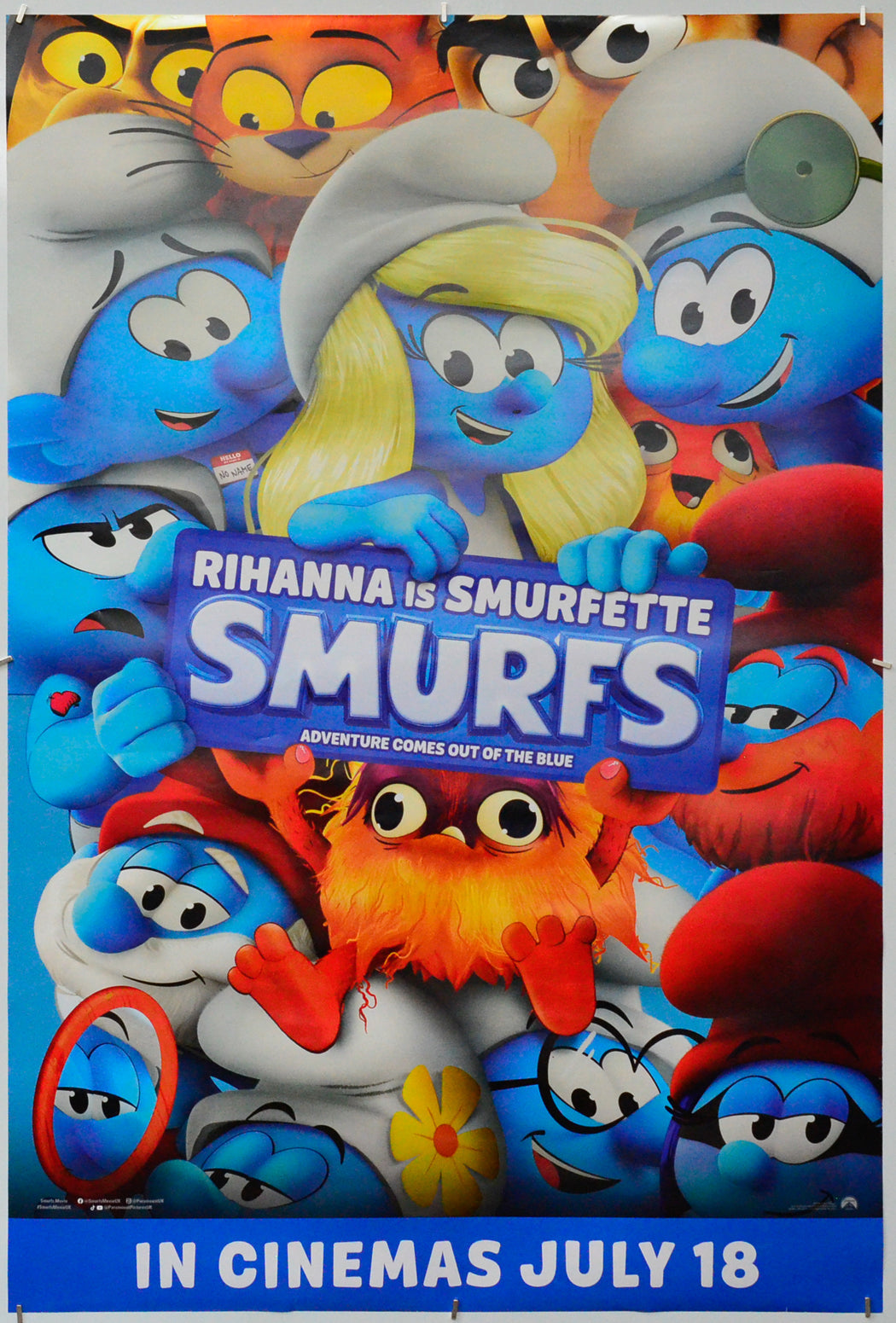 Smurfs - Original One Sheet Poster - Film Poster - Movie Poster 