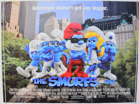 The Smurfs Original British Quad Poster - Film Poster - Movie Poster 