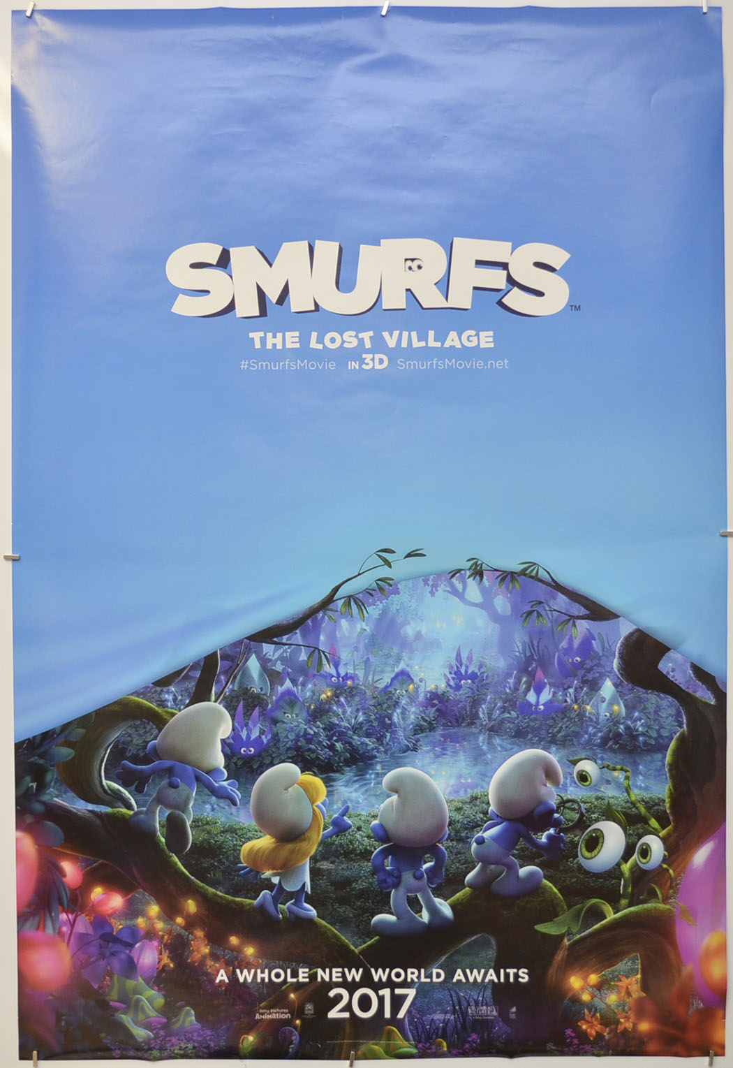 Smurfs: The Lost Village (Teaser / Advance Version 2) Original One Sheet Poster - Film Poster - Movie Poster