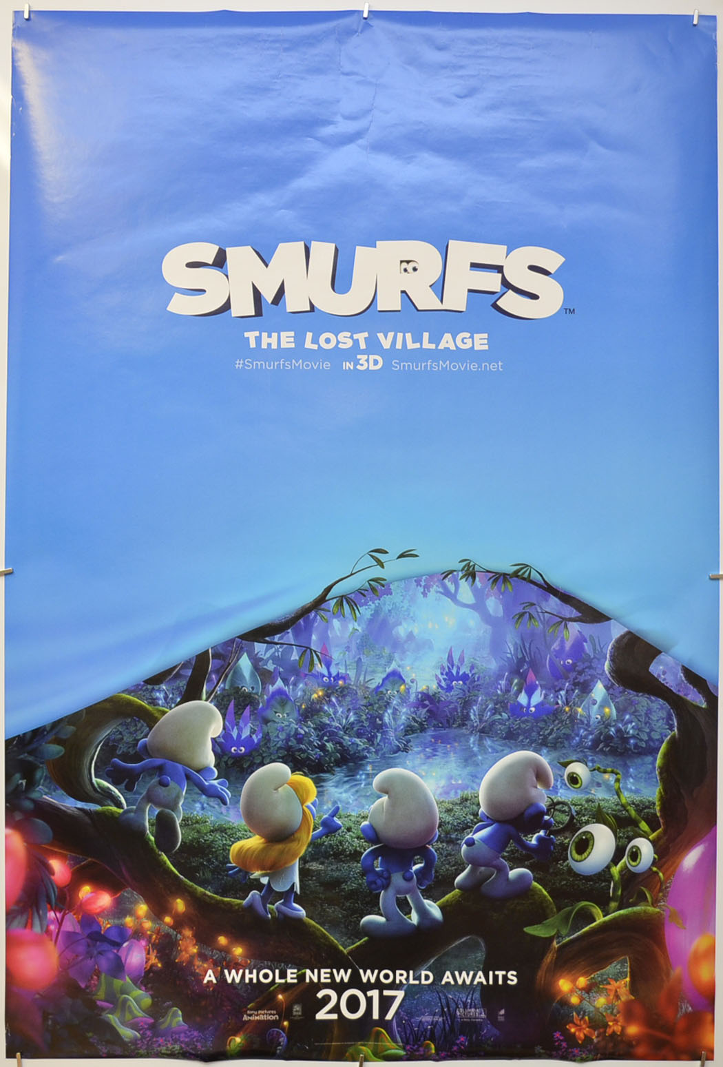 Smurfs: The Lost Village (Teaser / Advance Version 2) Original One Sheet Poster - Film Poster - Movie Poster