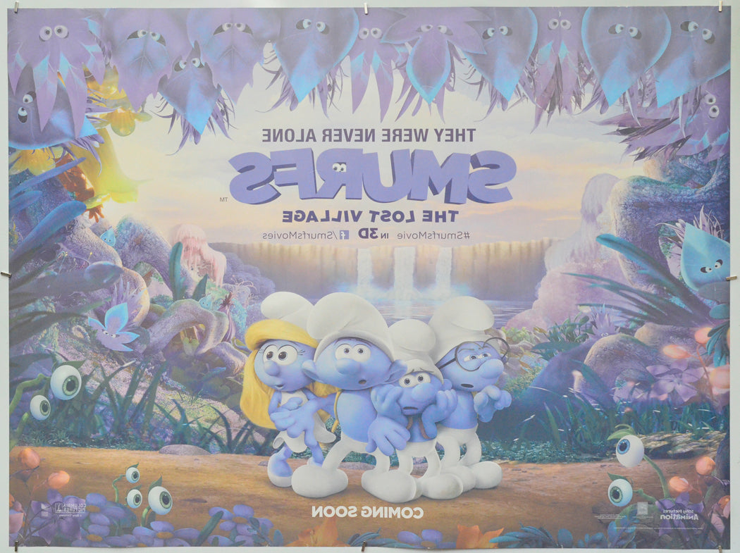Smurfs: The Lost Village (Back) Cinema Quad Movie Poster 