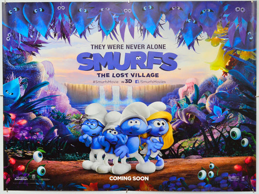Smurfs: The Lost Village - Original Quad Poster - Film Poster - Movie Poster