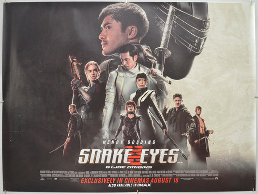 Snake Eyes: G.i. Joe Origins - Original Quad Poster - Film Poster - Movie Poster