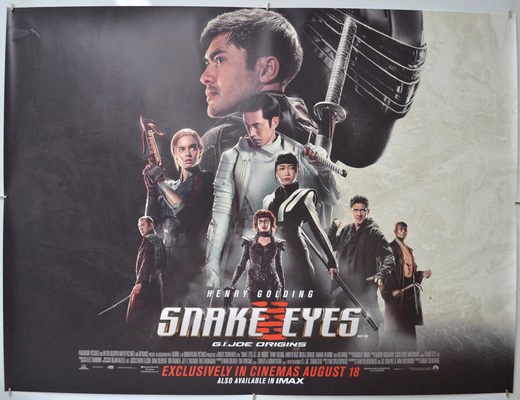 Snake Eyes: G.i. Joe Origins Original Quad Poster - Film Poster - Movie Poster 