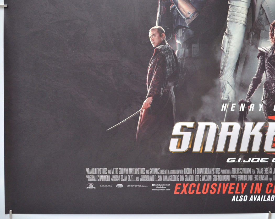 SNAKE EYES: G.I. JOE ORIGINS (Bottom Left) Cinema Quad Movie Poster 