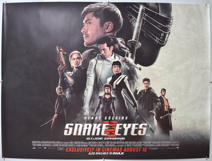 Snake Eyes: G.i. Joe Origins Original Quad Poster - Film Poster - Movie Poster 