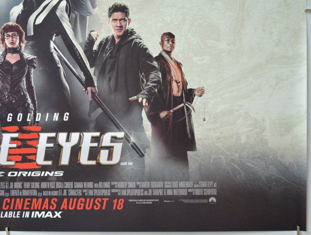 SNAKE EYES: G.I. JOE ORIGINS (Bottom Right) Cinema Quad Movie Poster 