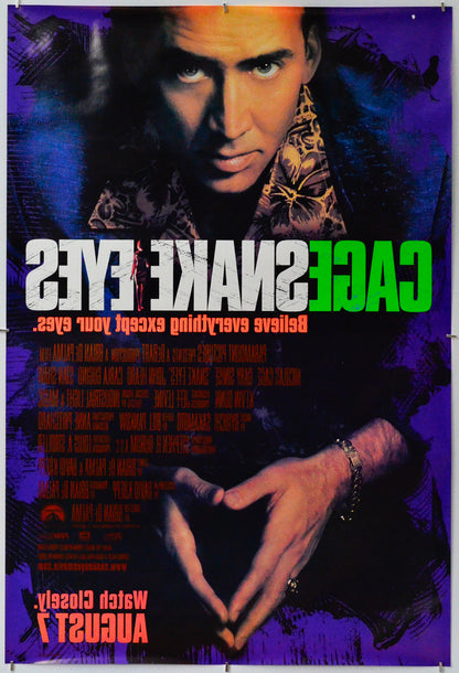 Snake Eyes (Back) Cinema One Sheet Movie Poster 