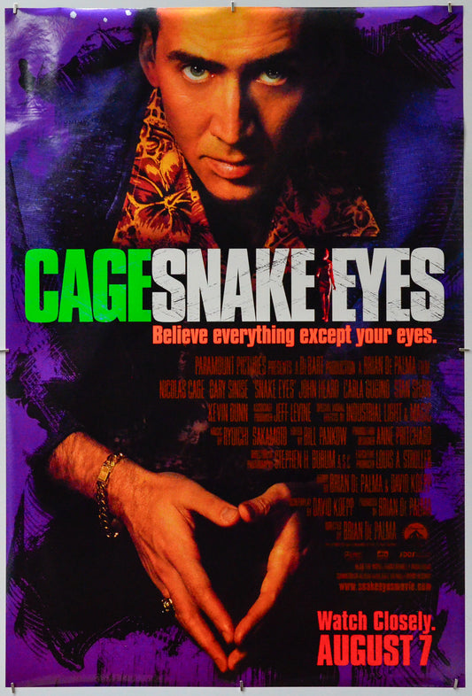 Snake Eyes - Original One Sheet Poster - Film Poster - Movie Poster 