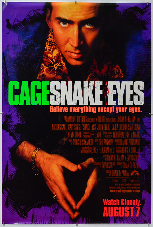Snake Eyes - Original One Sheet Poster - Film Poster - Movie Poster 