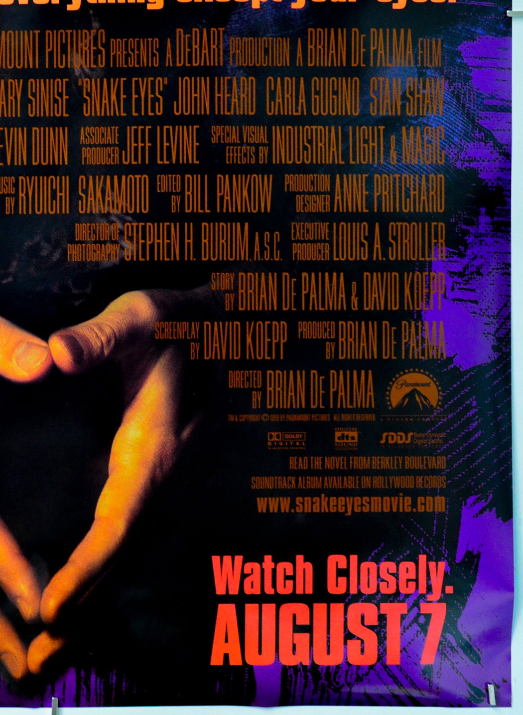 Snake Eyes (Bottom Right) Cinema One Sheet Movie Poster 