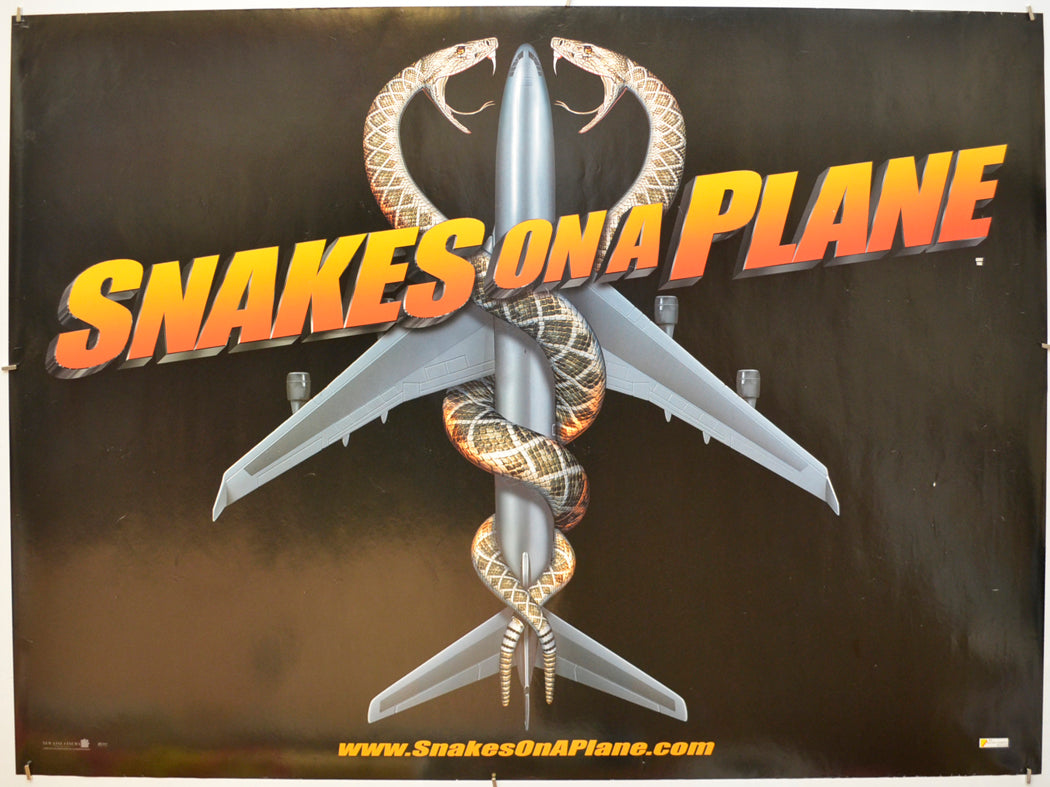 Snakes On A Plane Original Quad Poster - Film Poster - Movie Poster  