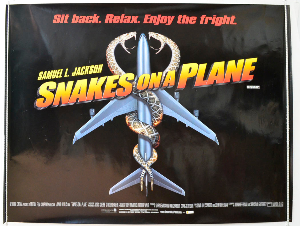 Snakes On A Plane  Original British Quad Poster - Film Poster - Movie Poster