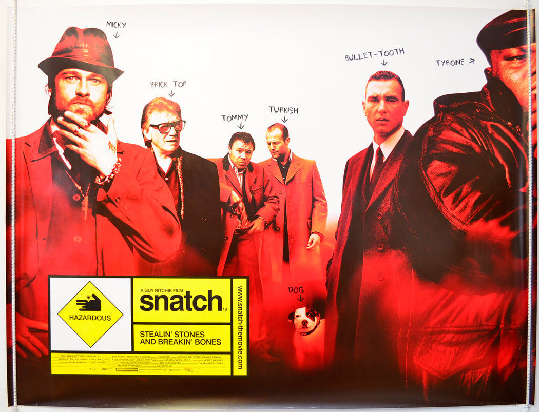 Snatch  Original British Quad Poster - Film Poster - Movie Poster 