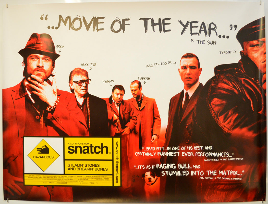 Snatch  Original Quad Poster - Film Poster - Movie Poster