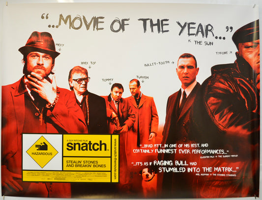 Snatch  Original Quad Poster - Film Poster - Movie Poster