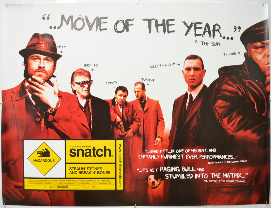 Snatch Original Quad Poster - Film Poster - Movie Poster  