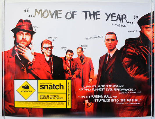 Snatch  Original British Quad Poster - Film Poster - Movie Poster 