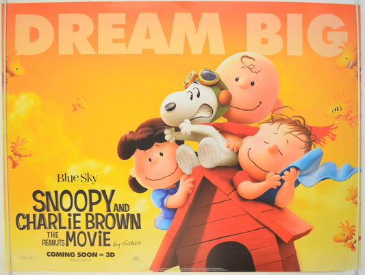 Snoopy And Charlie Brown : The Peanuts Movie  (Teaser / Advance Version)  Original Quad Poster - Film Poster - Movie Poster 