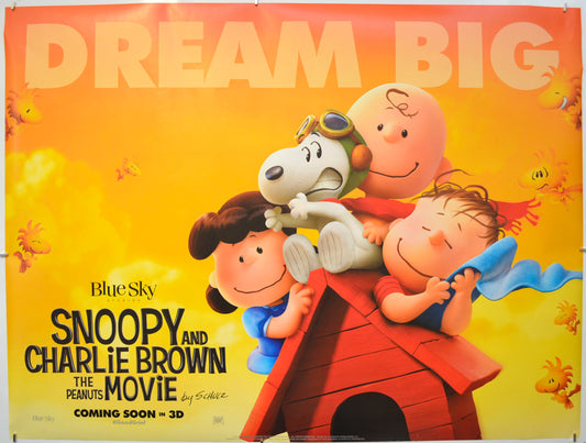 Snoopy And Charlie Brown : The Peanuts Movie  (Teaser / Advance Version)   Original Quad Poster - Film Poster - Movie Poster