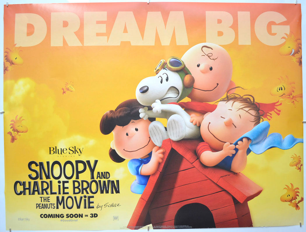 Snoopy And Charlie Brown : The Peanuts Movie (Teaser / Advance Version)  Original Quad Poster - Film Poster - Movie Poster