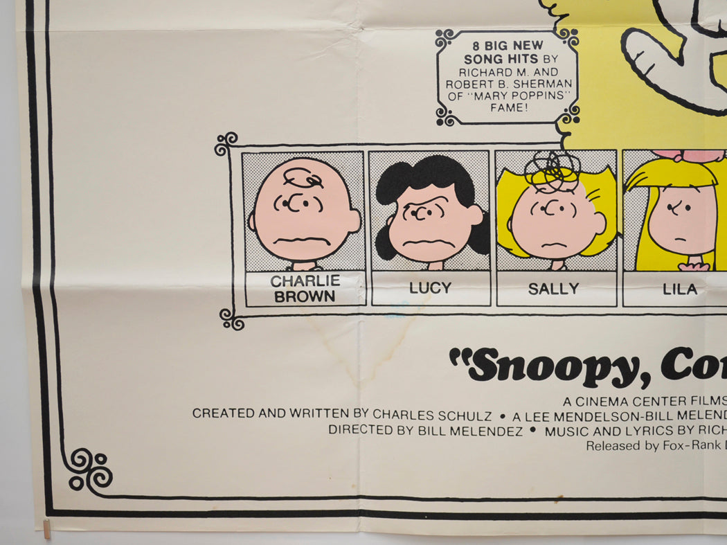 SNOOPY COME HOME (Bottom Left) Cinema Quad Movie Poster 