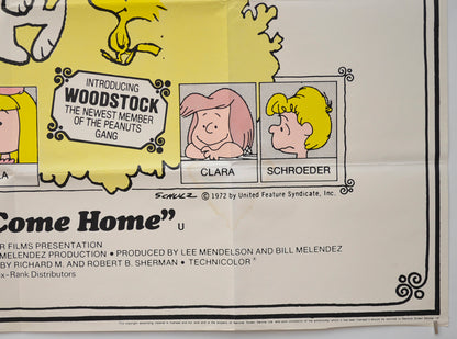 SNOOPY COME HOME (Bottom Right) Cinema Quad Movie Poster 